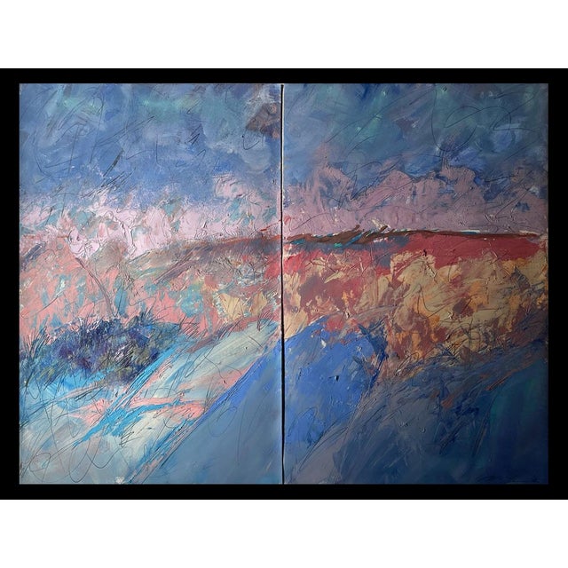 Hand Signed Untitled Original Pastel by Mark Dickson Framed Size: 54" x 69" Image Size: 39" x 55" Hand Signed by the...