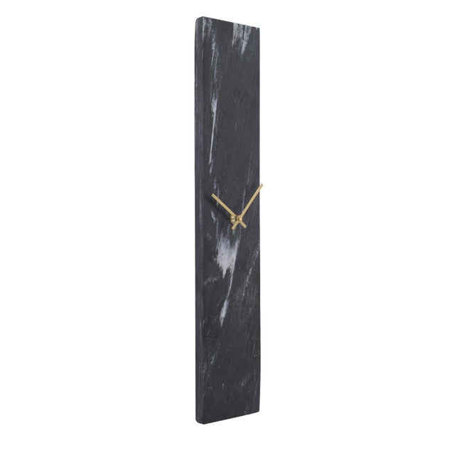 Contemporary Mies Black Marble Monolith Clock For Sale - Image 3 of 10