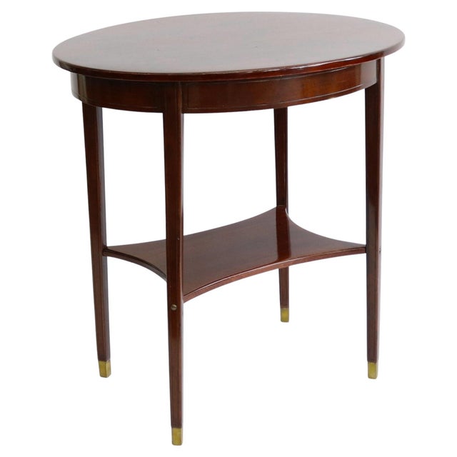 Wood Oval Two-Tier Table, Austria, Circa 1905 For Sale - Image 7 of 18