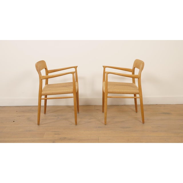 Model 56 Dining Chairs in Oak by Niels Otto (N. O.) Møller for J.L. Møllers, Set of 2 For Sale - Image 4 of 12