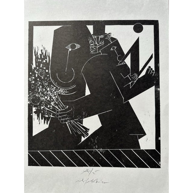 Albert Ali Schindehütte Kassel, \. with Bouquet of Flowers, 1997, Oil on Canvas For Sale - Image 7 of 12