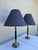 Late 20th Century Blue and Brass Lamps - a Pair For Sale - Image 4 of 16