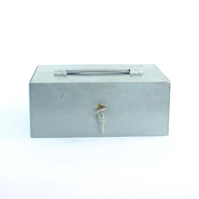 Vintage Steel Safe Deposit Box, Czechoslovakia, 1980s For Sale - Image 13 of 13