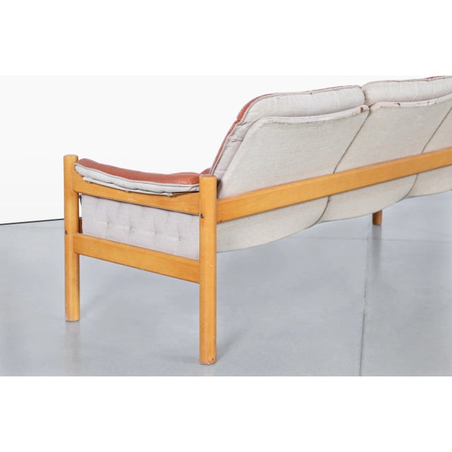 Scandinavian Modern Tufted Leather 'Irevik' Sofa by Kjell Nordin for Ikea, 1980s For Sale - Image 9 of 11