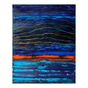 "Getting Closer to Being Invisible, to Being Completely Empty" Large Abstract Oil Painting by Simon Findlay