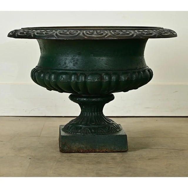 Late 19th Century French 19th Century Neoclassical Cast Iron Garden Urn For Sale - Image 5 of 8