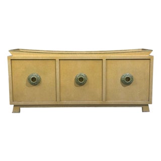 James Mont, Credenza, Yellow Painted Wood, Usa, 1950s For Sale