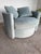 Custom Portofino Swivel Cuddle Chair in Seafoam Velvet — The Joneses, Los Angeles For Sale - Image 4 of 4