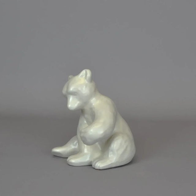 1940s Polar Bear Figureine by Vicke Lindstrand for Upsala Ekeby, 1940s For Sale - Image 5 of 8