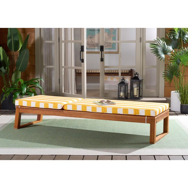 Introducing the Sophie Lounger in a natural and yellow stripe design it's a delightful addition to your outdoor space....