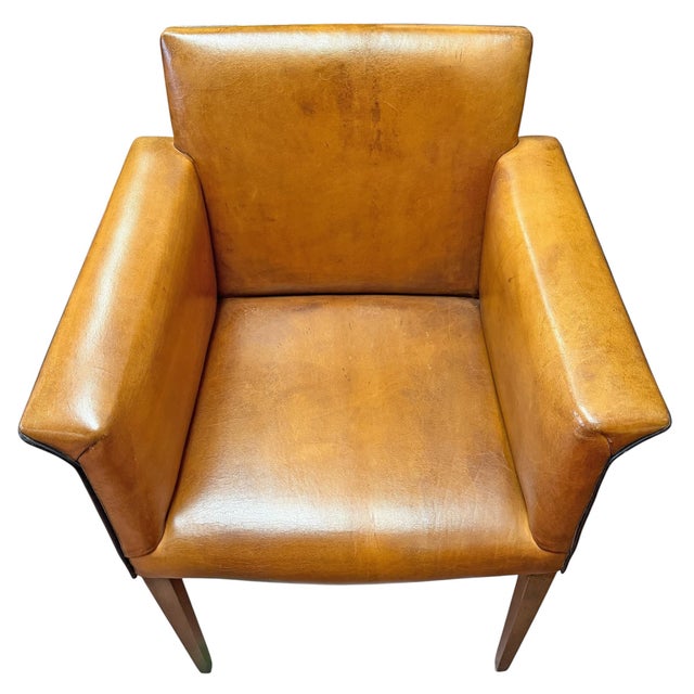 Late 20th Century Set of Four Leather Dining Chairs by Bart Van Bekhoven For Sale - Image 5 of 18