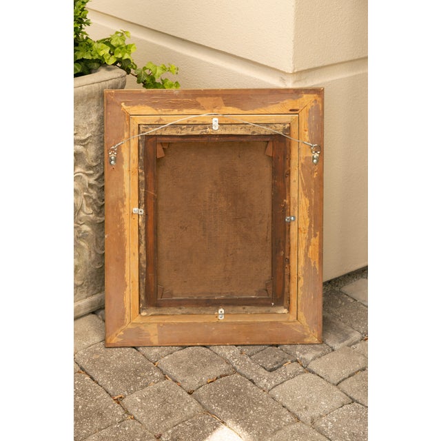 English 1880s Oil on Canvas Painting of a Boy with His Dog in Antique Gilt Frame For Sale - Image 4 of 12