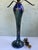 Late 20th Century Vintage Joe Clearman Signed Iridescent Pulled Feather Art Glass Table Lamp Base For Sale - Image 5 of 12