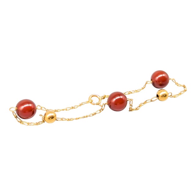 18 Karat Gold Bracelet with Stones For Sale