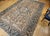 1900 - 1909 Vintage Persian Heriz Rug, Hand-Knotted Wool, Geometric Medallion Pattern,Tan & Navy, 9x13 For Sale - Image 5 of 18