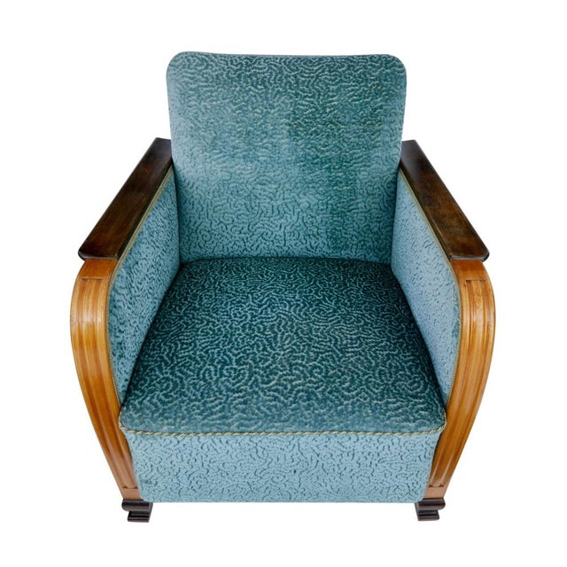 Swedish Art Deco Elm and Birch Armchairs, 1930s, Set of 2 For Sale - Image 6 of 7