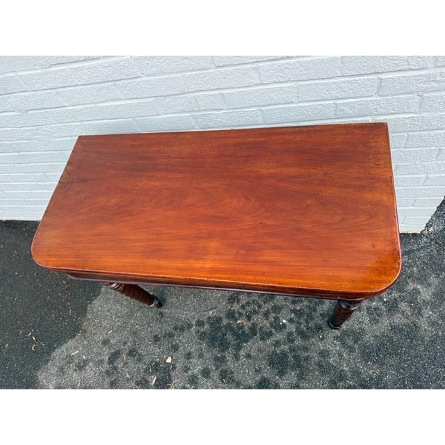 Early 20th Century Antique American Empire Style Top Game Table or Console Table For Sale - Image 5 of 15