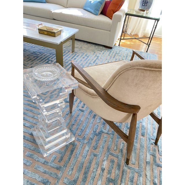Not Yet Made - Made To Order Anatolia Hand-Tufted Maze Rug, Sky Blue, 8x10 For Sale - Image 5 of 6