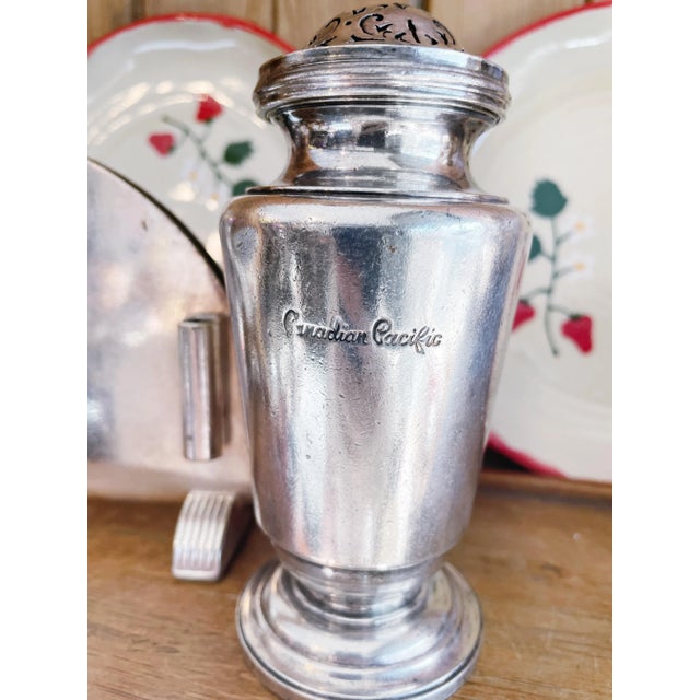Metal Vintage Silver Sugar Shaker From Canadian Pacific Railway For Sale - Image 7 of 7
