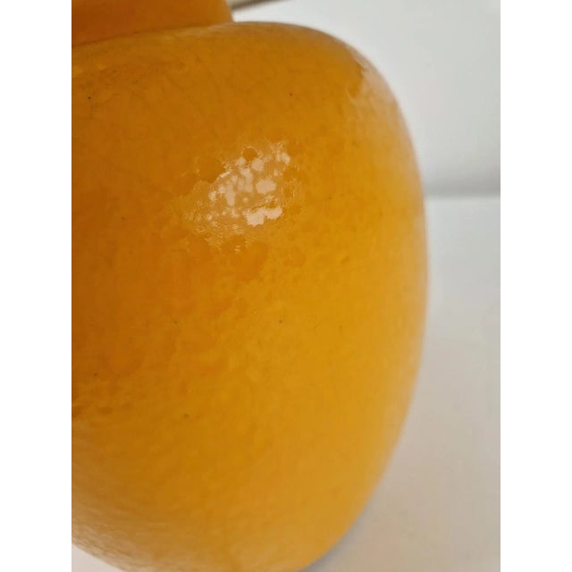 Yellow Vintage Ceramic Jar Verona Table Lamp by Habitat, 1980 For Sale - Image 8 of 10
