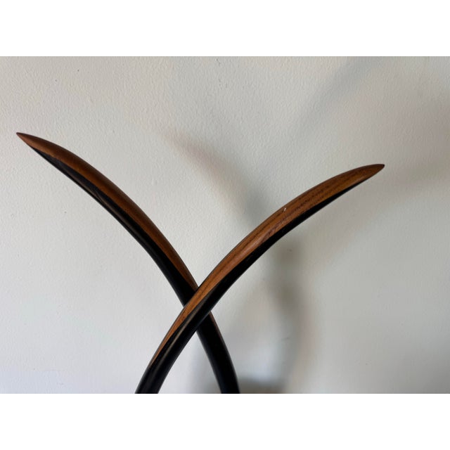 1980s Vintage Wayne Pelham Modernist Carved Wood Sculpture For Sale - Image 5 of 11