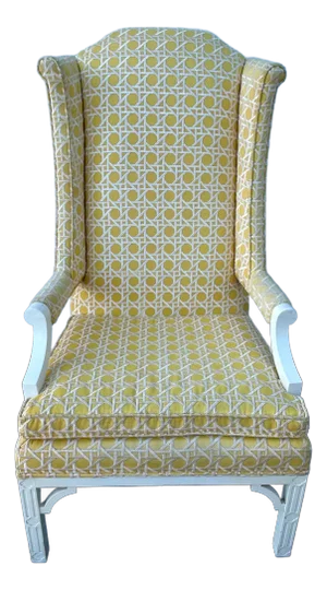 Erwin Lambeth for John Stuart Fretwork Wingback Armchair 1960s Tagged