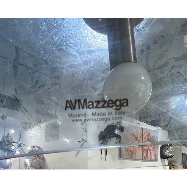 Murano Glass Suspension Light by Mazzega For Sale - Image 4 of 7