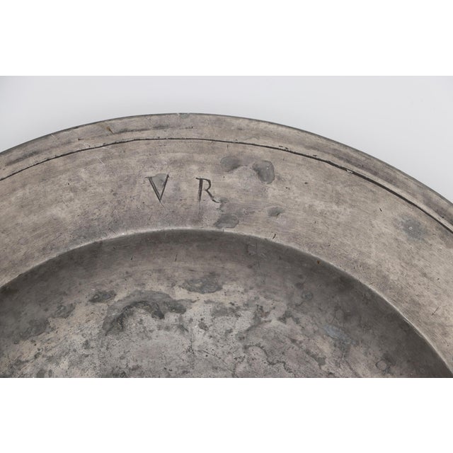 Large Alms Dish, Pewter, Germany, 18th Century For Sale - Image 4 of 16
