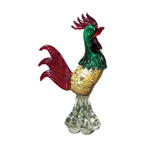 Large Murano Glass Rooster Figurine, 1950s