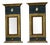 Vintage Blue and Gold Gustavian Twin Mirrors, Set of 2 For Sale
