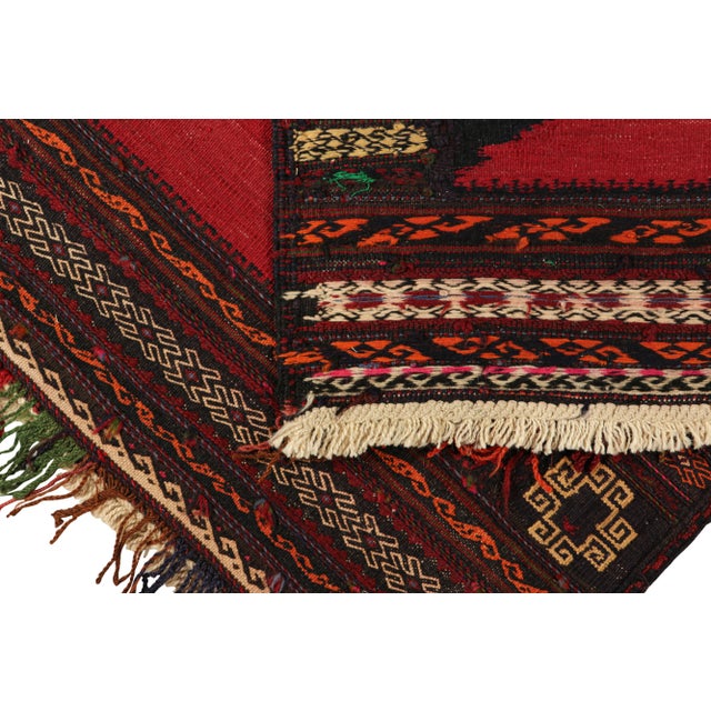 Vintage Afghan Kilim in Red With Geometric Patterns, From Rug & Kilim For Sale In New York - Image 6 of 6