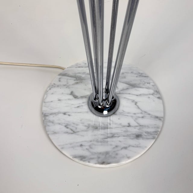 1970s Alberello Floor Lamp in Chrome and White Smoked Glass from Stilnovo, Italy, 1960s For Sale - Image 5 of 8