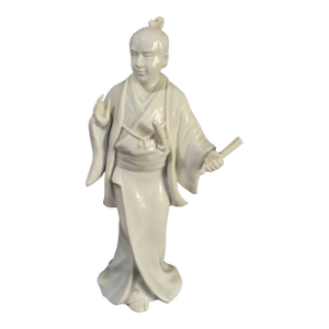 Vintage Asian Blanc De Chine Fitz & Floyd 12'' Figural Statue Samurai Marked