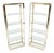 Pair of Chrome Brass and Glass Mid-Century Modern Étagères For Sale