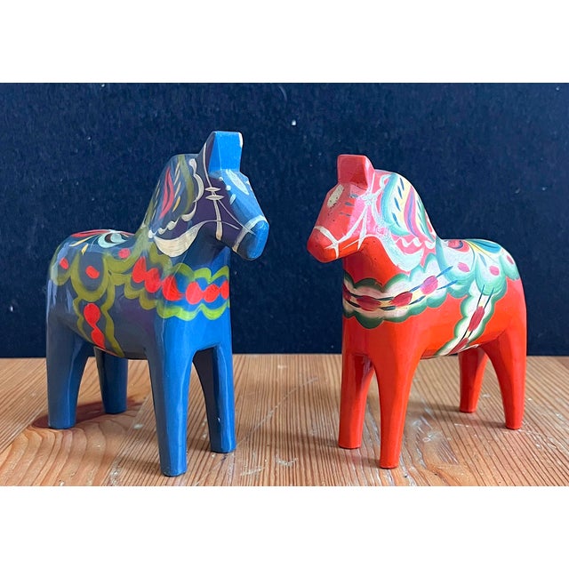 Vintage Swedish Dala Horse, 1960s, Set of 2 For Sale - Image 12 of 15