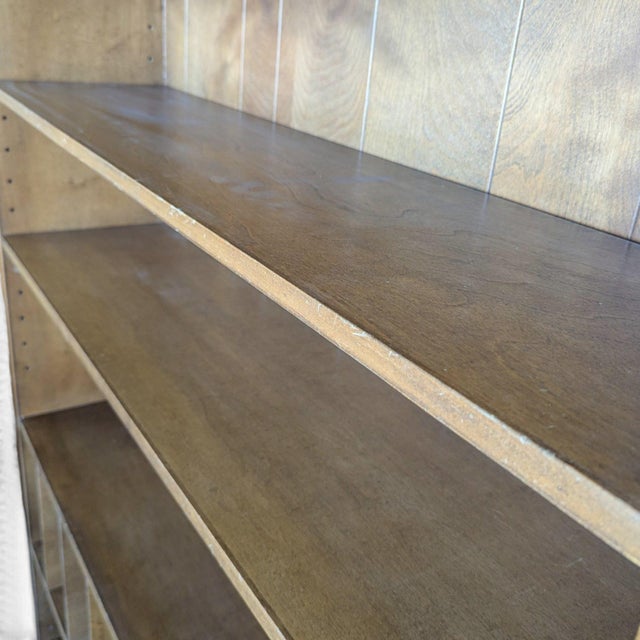 1970s Japanese Veneered-Plywood Bookcase With Adjustable Shelves and Dividers For Sale - Image 14 of 18