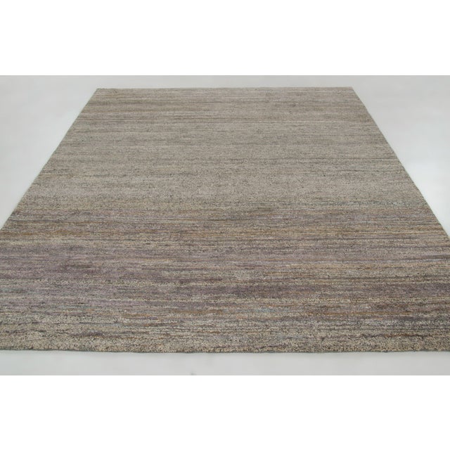 Late 20th Century Contemporary Textural Natural Silk Rug in Brown & Charcoal by Rug & Kilim For Sale - Image 5 of 10