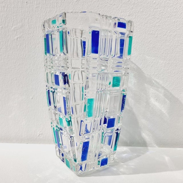 Multicolored Crystal Vase, 1960s For Sale - Image 10 of 13