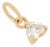 Charm Heart Shaped Diamond Solitaire Pendant in 14k Yellow Gold For Sale