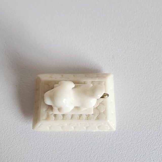 Vintage 1980s Nini "Oriental Garden" Faux Ivory Teapot For Sale - Image 14 of 15