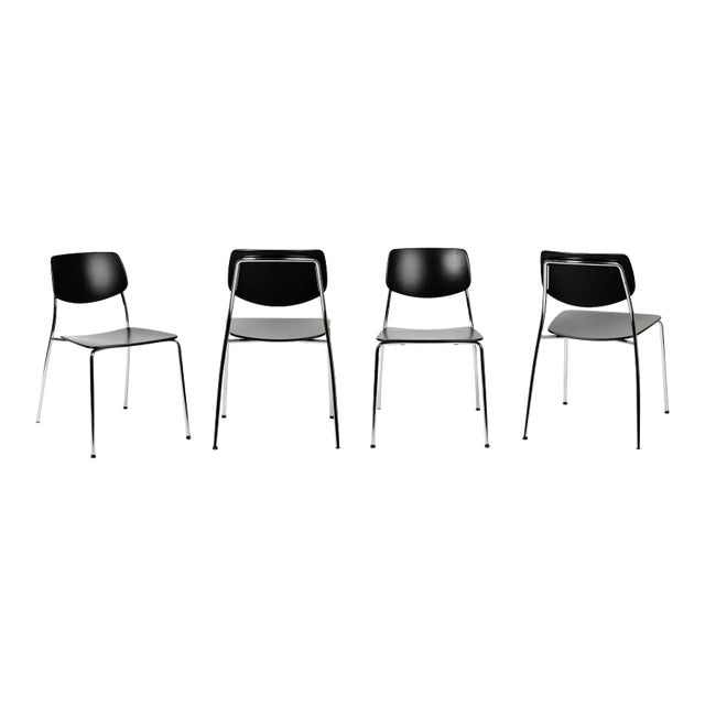 Dietiker Felber C14 Metal Dining Chairs - Set of 4 For Sale