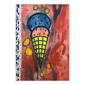 Gary Goldstein, Pop Art Large Signed Aquatint Ice Cream Cone Etching - Sugar Lift & Spit Bite