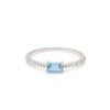 Natural 0.39 cts aquamarine & 0.14 cts diamond ring in 14k gold For Sale - Image 16 of 18