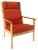 Oak and Red Wool Easy Chair by Hans J. Wegner for Getama, 1960s For Sale