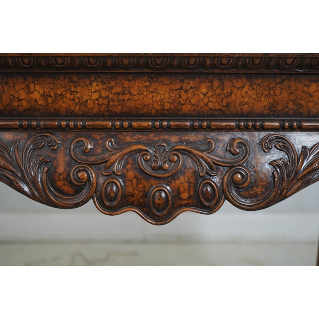 Brown Maitland Smith Georgian Style Leather Top Occasional Table For Sale - Image 8 of 12