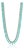 Contemporary 47.9ct Turquoise, Emerald & 2.1ct Diamond 14k White Gold Wedding Necklace For Sale