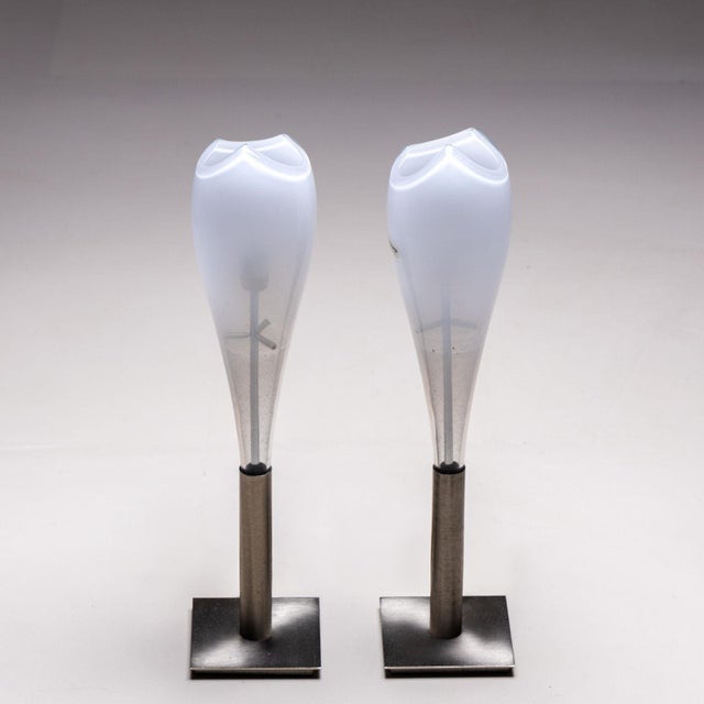 1960s Small Murano glass table lamps by AV Mazzega, Italy 1960s For Sale - Image 5 of 8