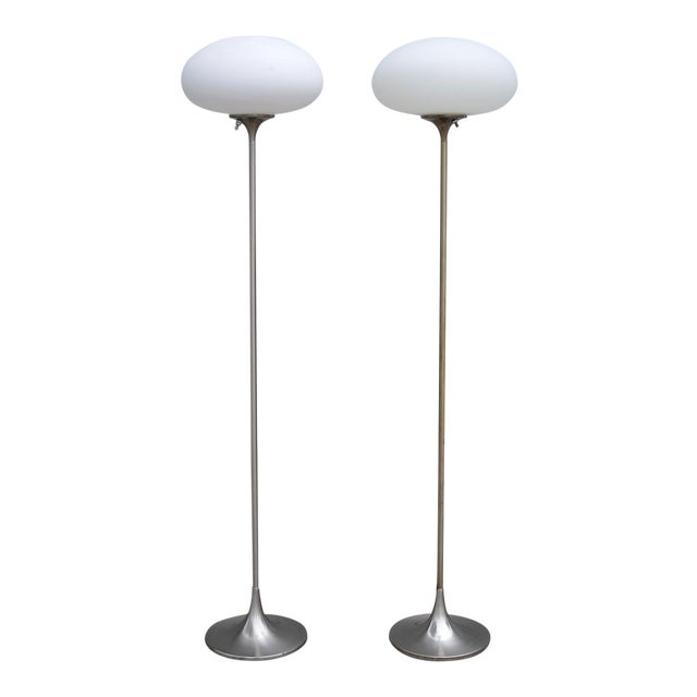 Mid Century Modern Laurel Mushroom Floor Lamps a Pair Chairish