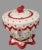 Vintage Fairytale Magenta Red & White Porcelain Polka-Dot Star Base Tea Pot For Sale - Image 6 of 9