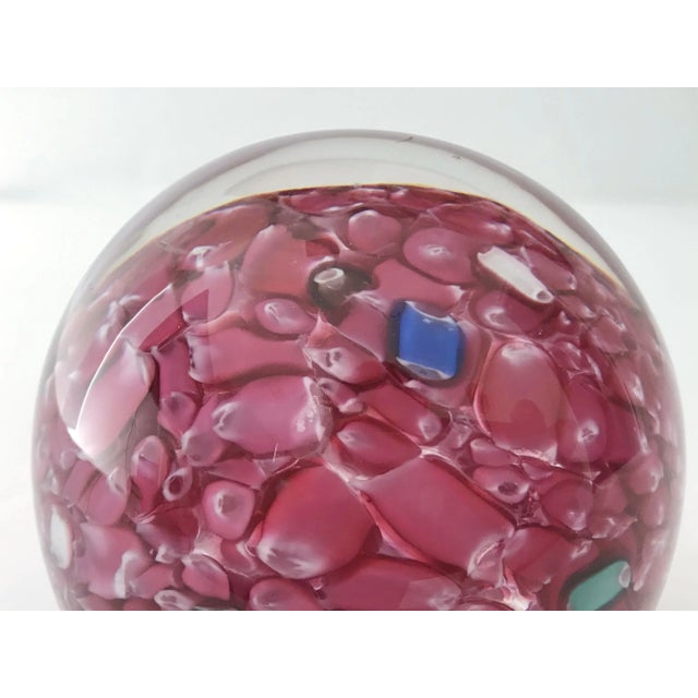 Red 1960s Murano Glass Paperweight For Sale - Image 8 of 10